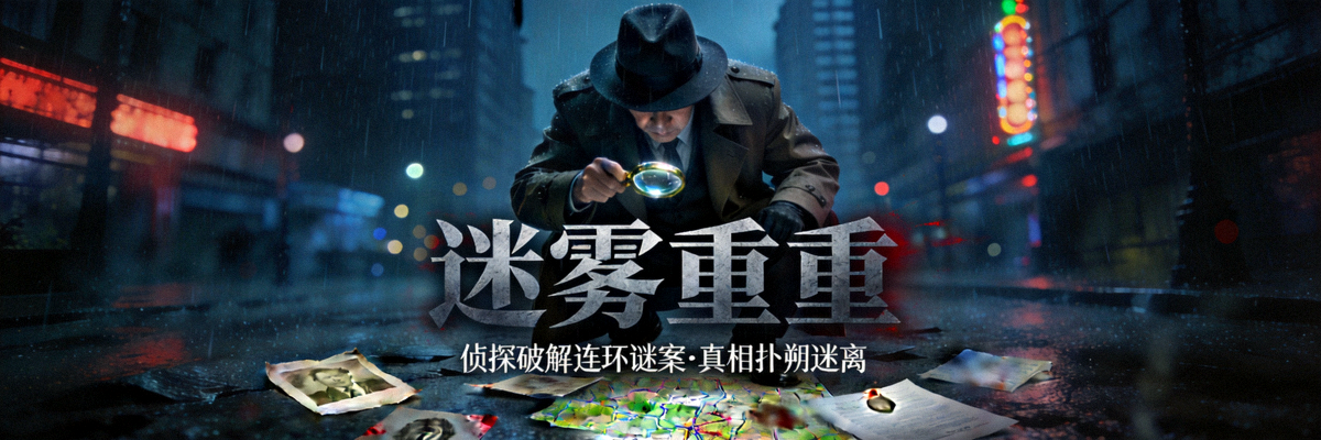 悬疑剧《迷雾重重》海报 - 侦探破解连环谜案，真相扑朔迷离